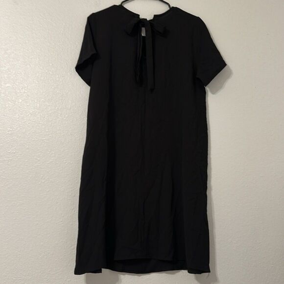 Grace & Emma Embordered Floral Gauzy Dress Womens Medium Casual Boho Tie Bow - Picture 6 of 11